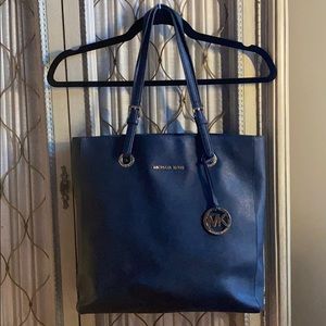 Michael Kors Navy Blue Vertical Tote Bag